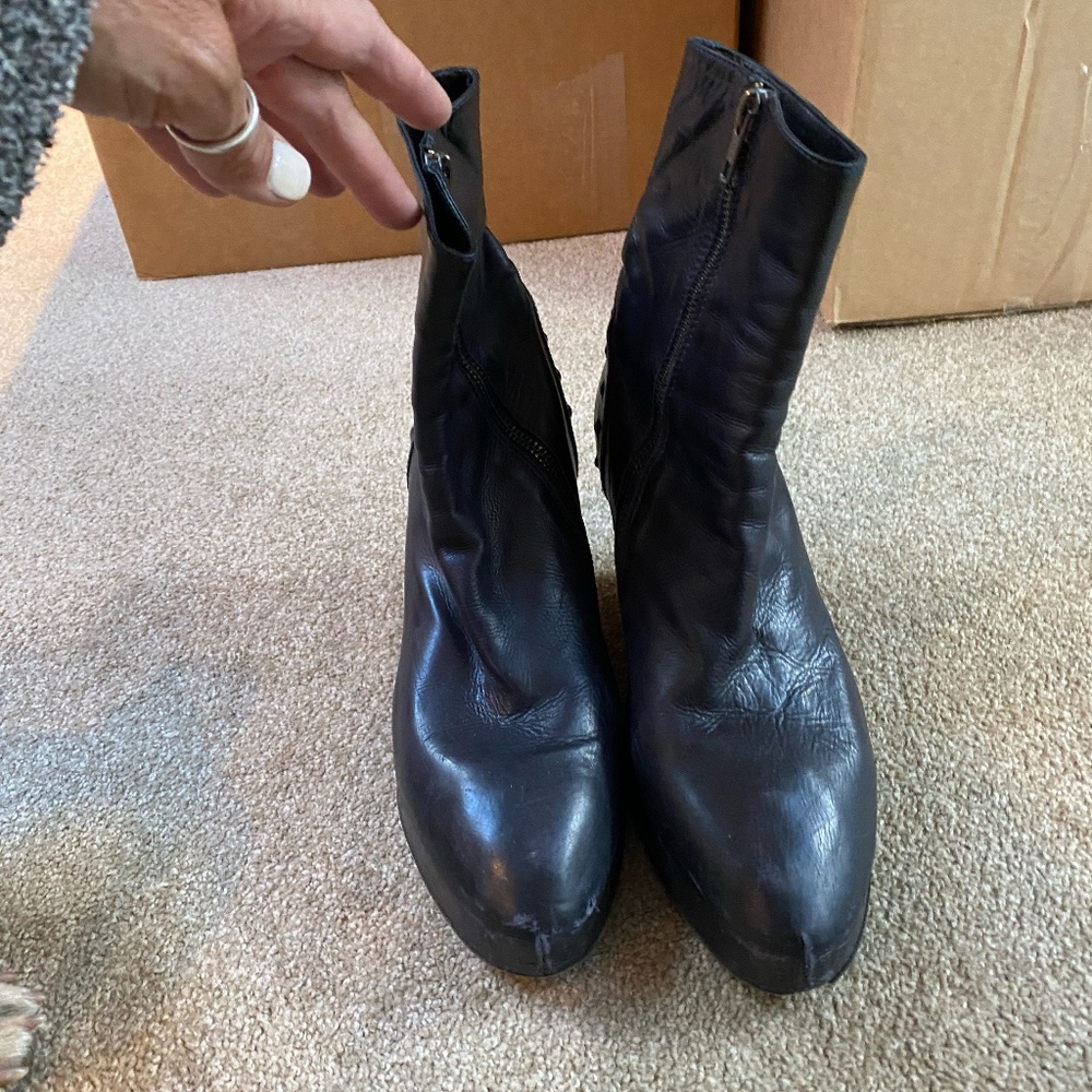 Ann Demeulemeester Black Ankle Boots